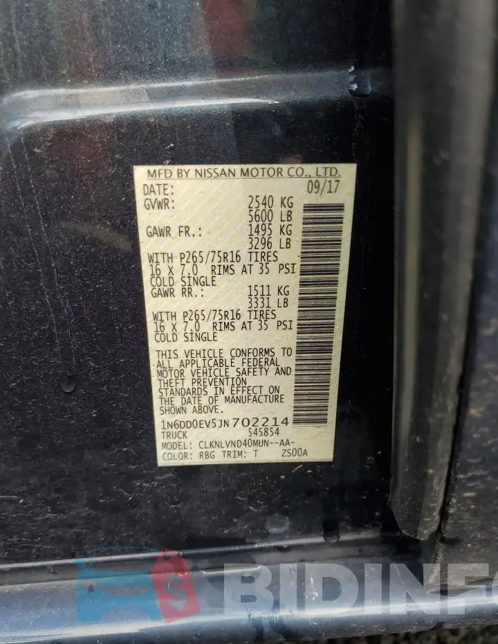 1N6DD0EV5JN702214 Photo# 13