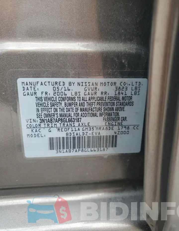 3N1AB7AP8GL663187 Photo# 13