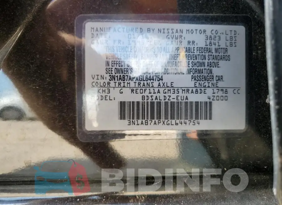 3N1AB7APXGL644754 Photo# 12
