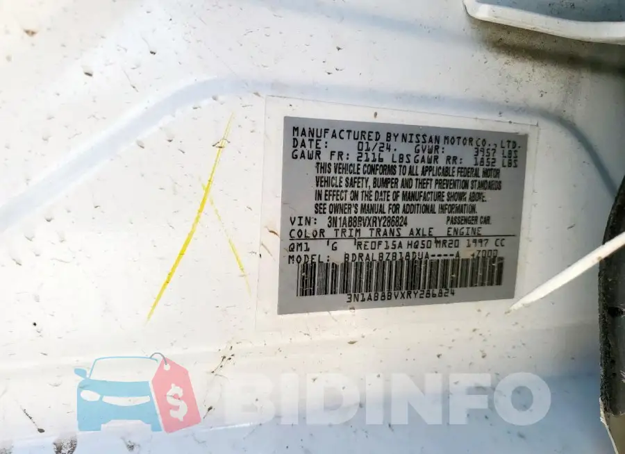 3N1AB8BVXRY286824 Photo# 12