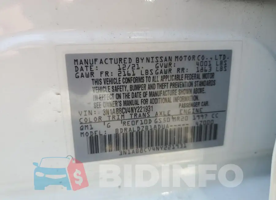 3N1AB8CV4NY221931 Photo# 13