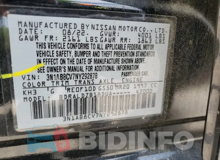 3N1AB8CV7NY292878 Photo# 12