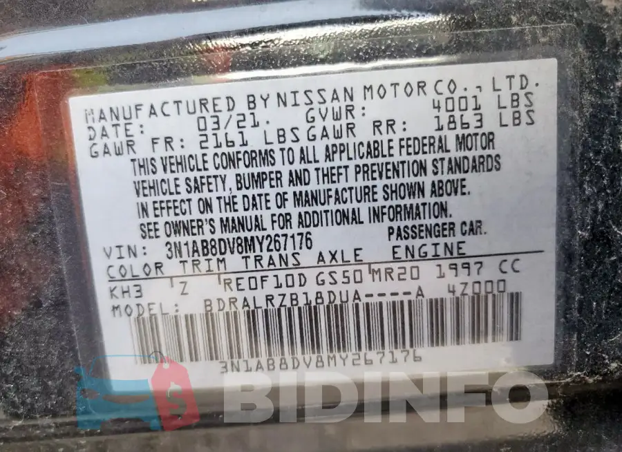 3N1AB8DV8MY267176 Photo# 13