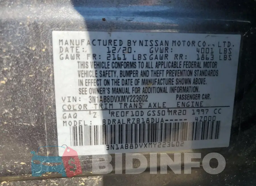 3N1AB8DVXMY223602 Photo# 12