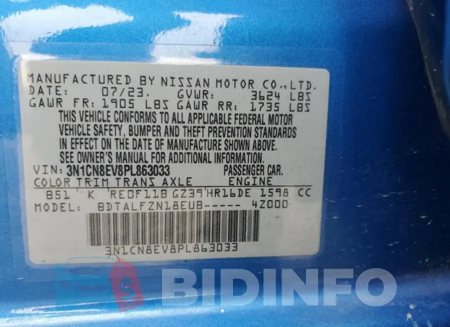 3N1CN8EV8PL863033 Photo# 12