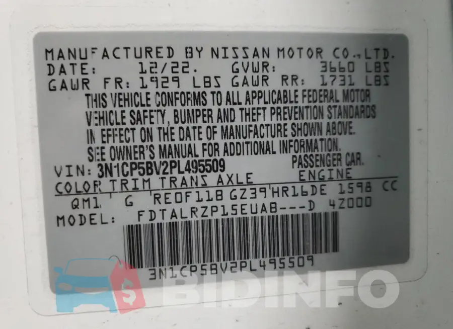 3N1CP5BV2PL495509 Photo# 14