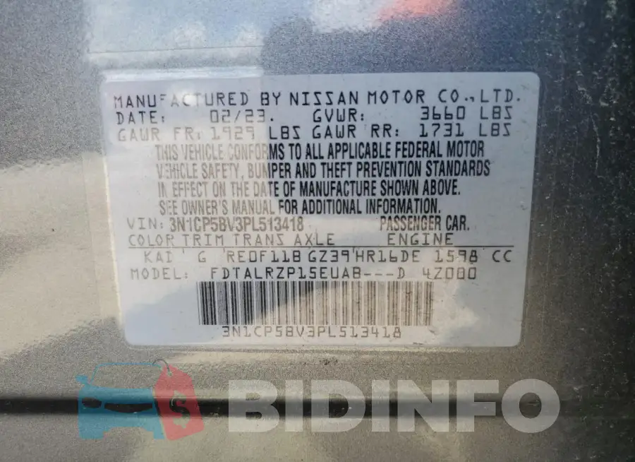 3N1CP5BV3PL513418 Photo# 13