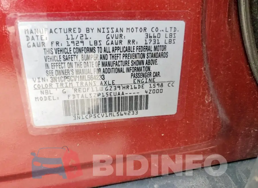 3N1CP5CV1ML564233 Photo# 13