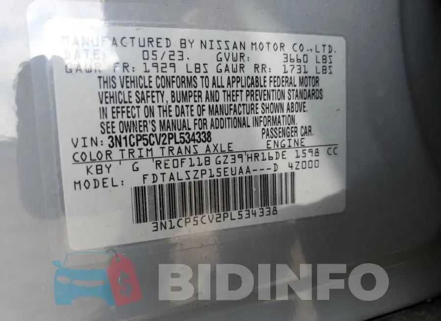 3N1CP5CV2PL534338 Photo# 14