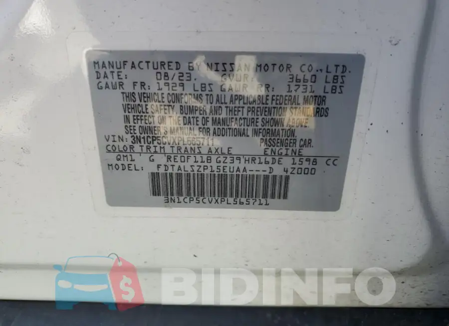 3N1CP5CVXPL565711 Photo# 13