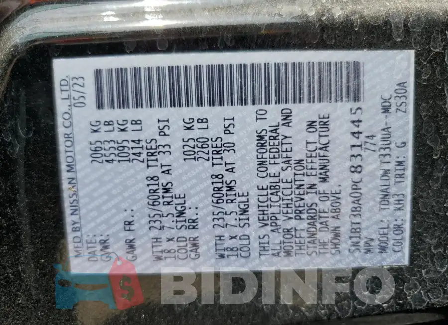 5N1BT3BA0PC831445 Photo# 13