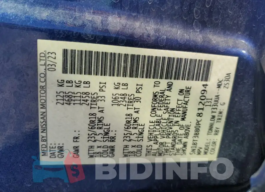 5N1BT3BB0PC812094 Photo# 13