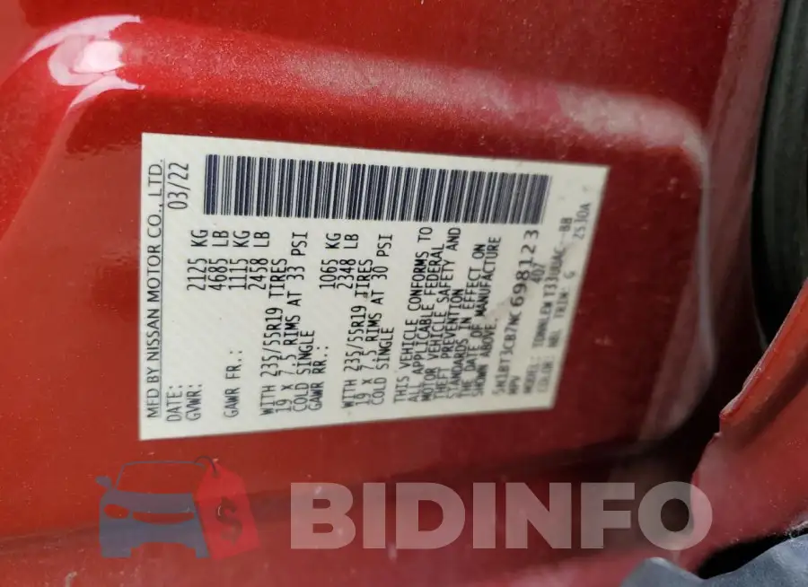 5N1BT3CB7NC698123 Photo# 14
