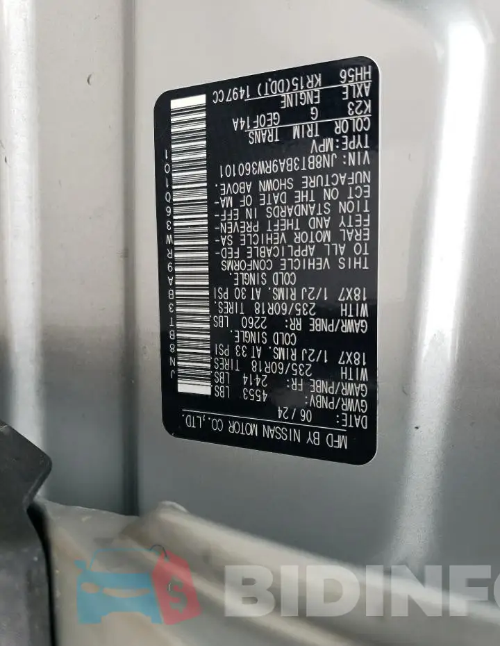 JN8BT3BA9RW360101 Photo# 14