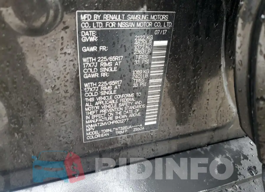 KNMAT2MV0HP601277 Photo# 13