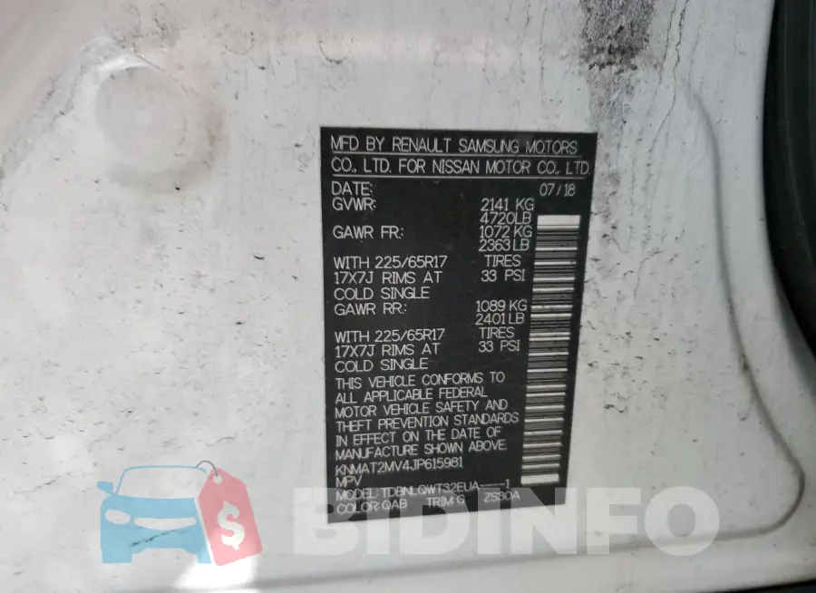 KNMAT2MV4JP615981 Photo# 13