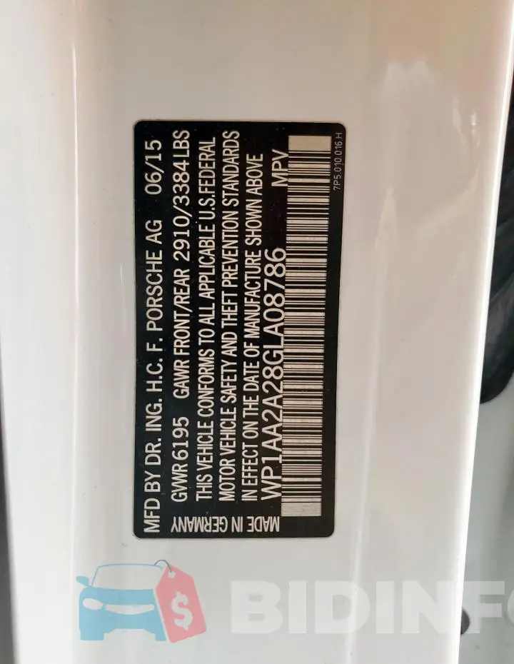 WP1AA2A28GLA08786 Photo# 13