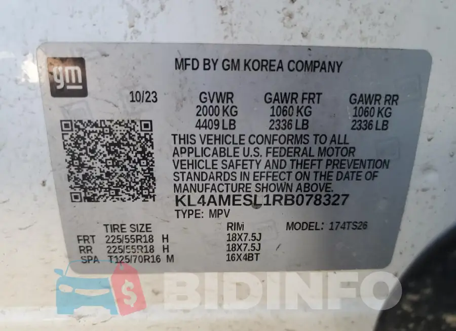 KL4AMESL1RB078327 Photo# 13
