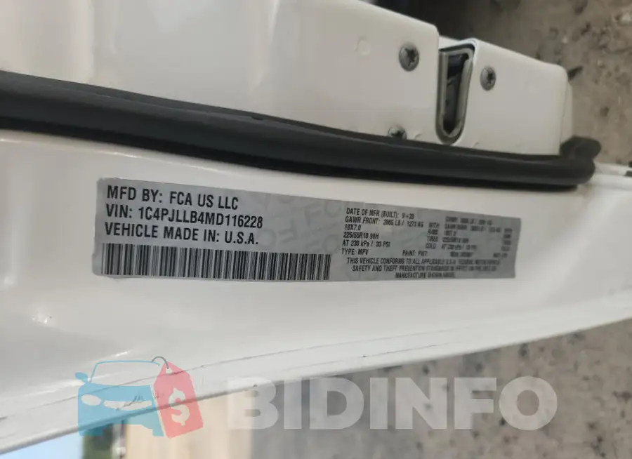 1C4PJLLB4MD116228 Photo# 12
