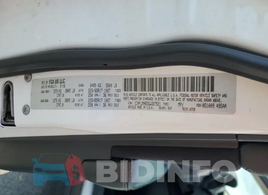 1C4PJMAB3GW327521 Photo# 13