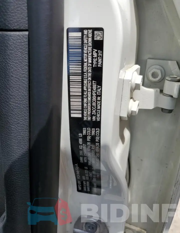 ZACCJBCB6HPE48977 Photo# 12