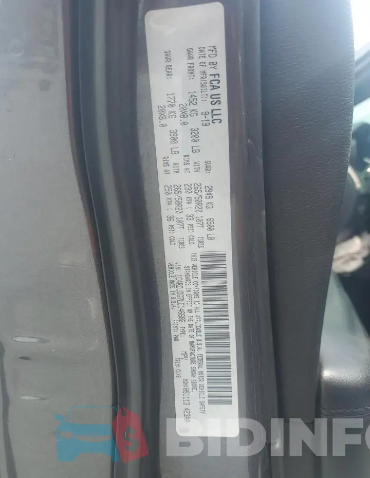 1C4RDJDG7LC146682 Photo# 13
