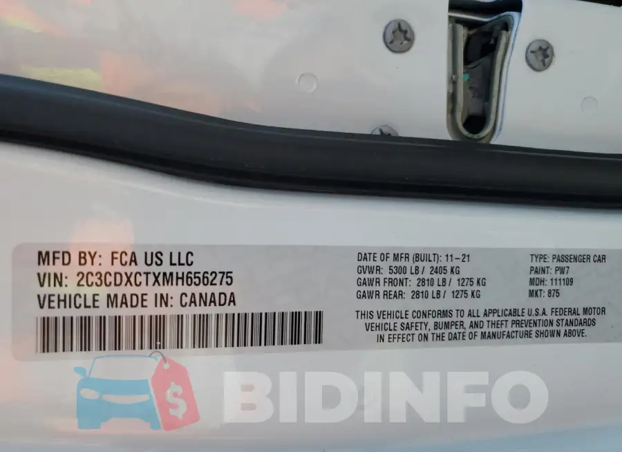 2C3CDXCTXMH656275 Photo# 13