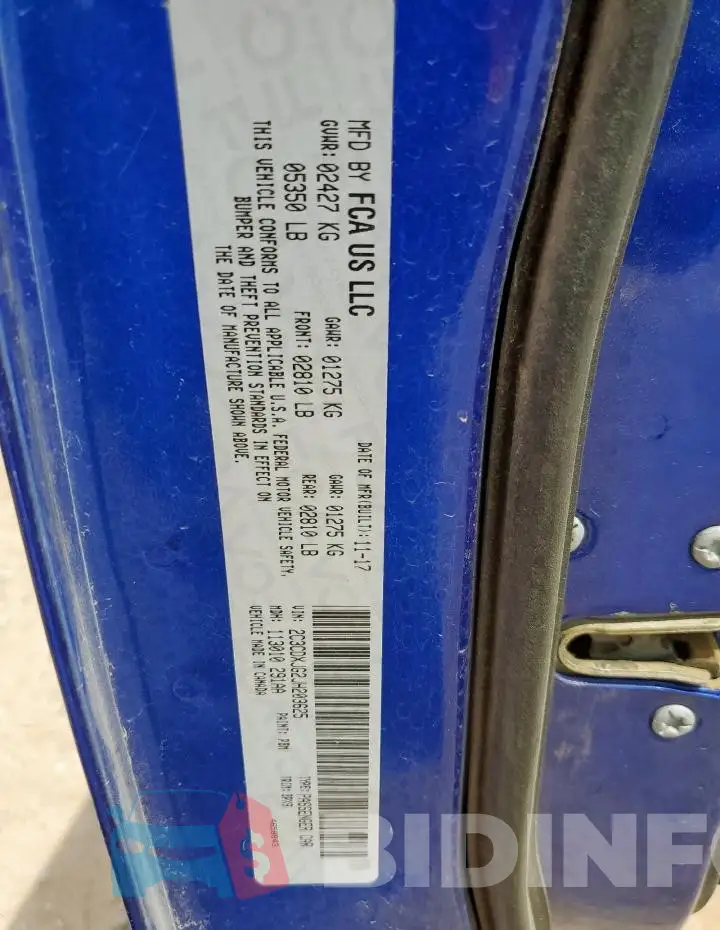 2C3CDXJG2JH203625 Photo# 12