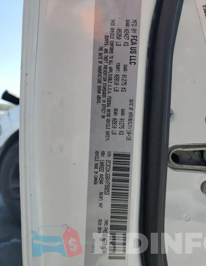 2C3CDXJG6KH739253 Photo# 12
