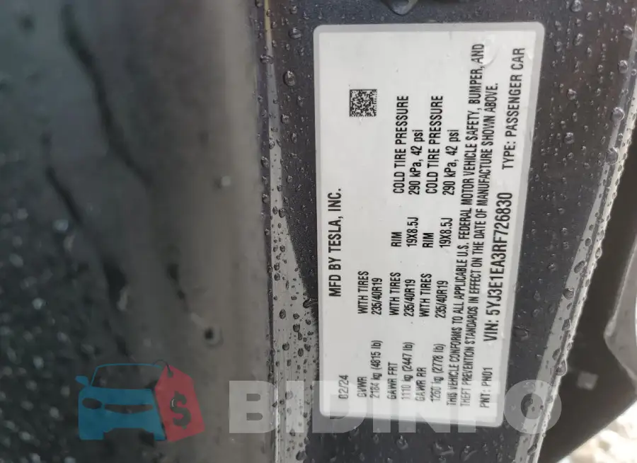 5YJ3E1EA3RF726830 Photo# 12
