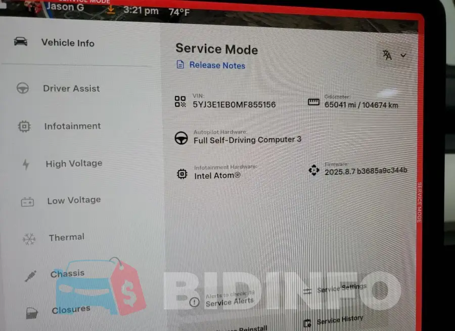 5YJ3E1EB0MF855156 Photo# 9