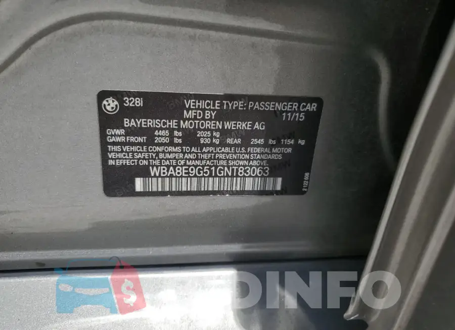 WBA8E9G51GNT83063 Photo# 12