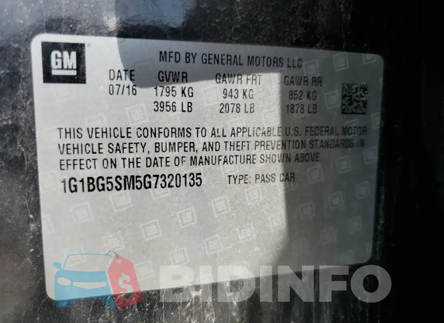 1G1BG5SM5G7320135 Photo# 12