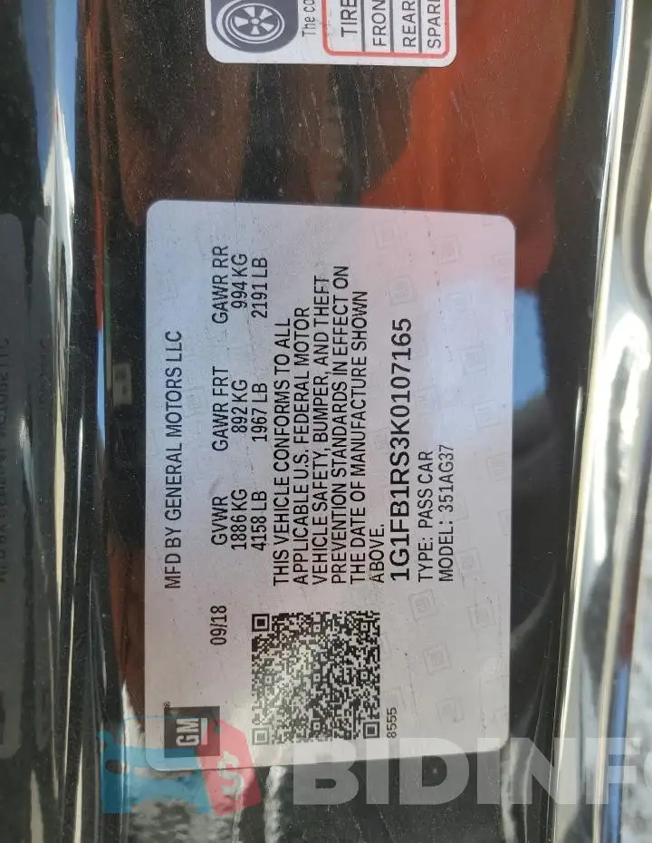 1G1FB1RS3K0107165 Photo# 12