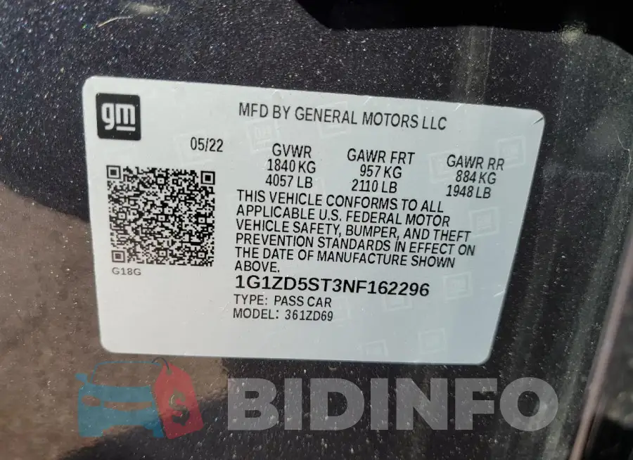 1G1ZD5ST3NF162296 Photo# 12