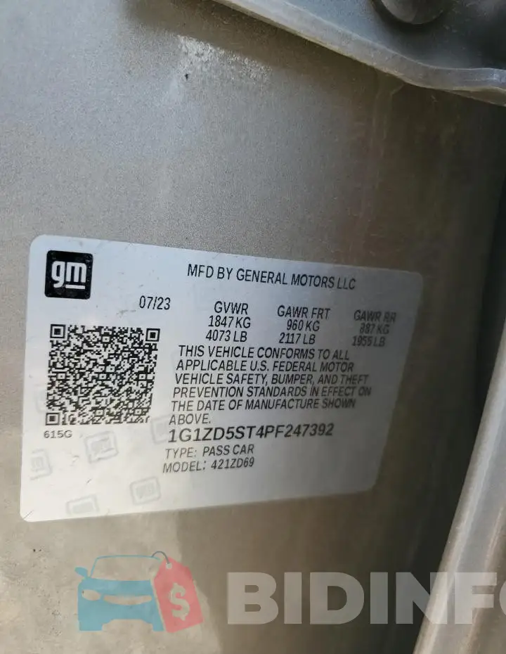 1G1ZD5ST4PF247392 Photo# 13