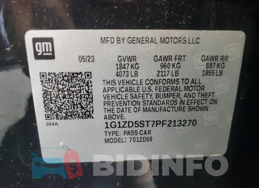1G1ZD5ST7PF213270 Photo# 13