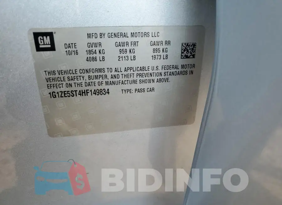 1G1ZE5ST4HF149834 Photo# 12