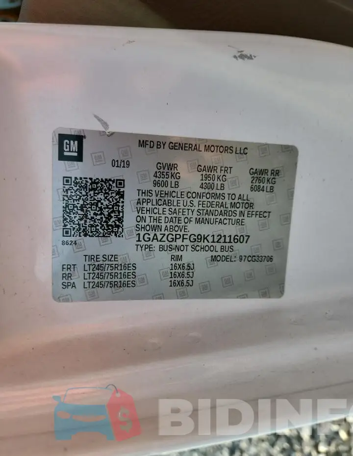 1GAZGPFG9K1211607 Photo# 13