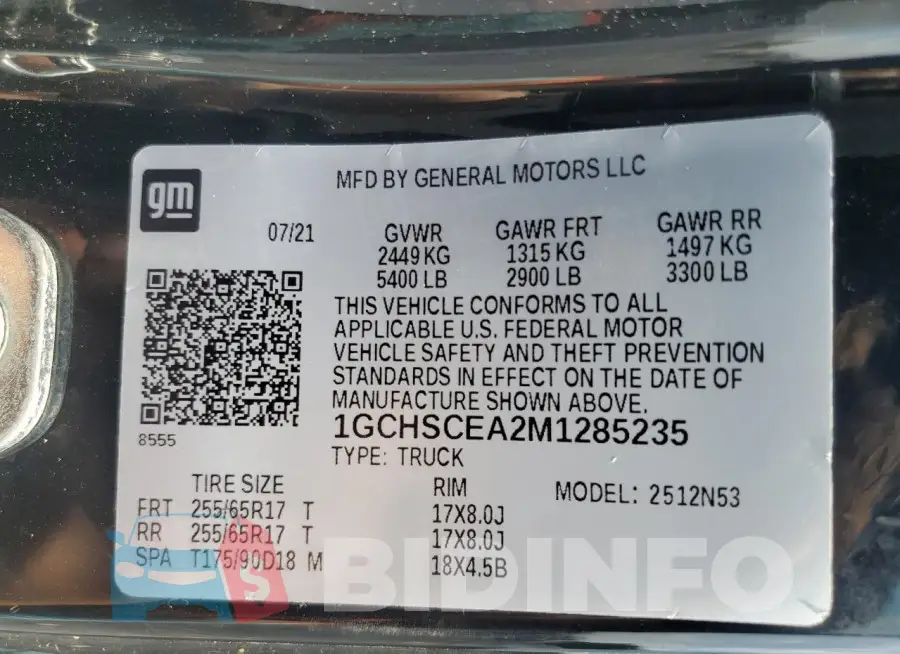 1GCHSCEA2M1285235 Photo# 12