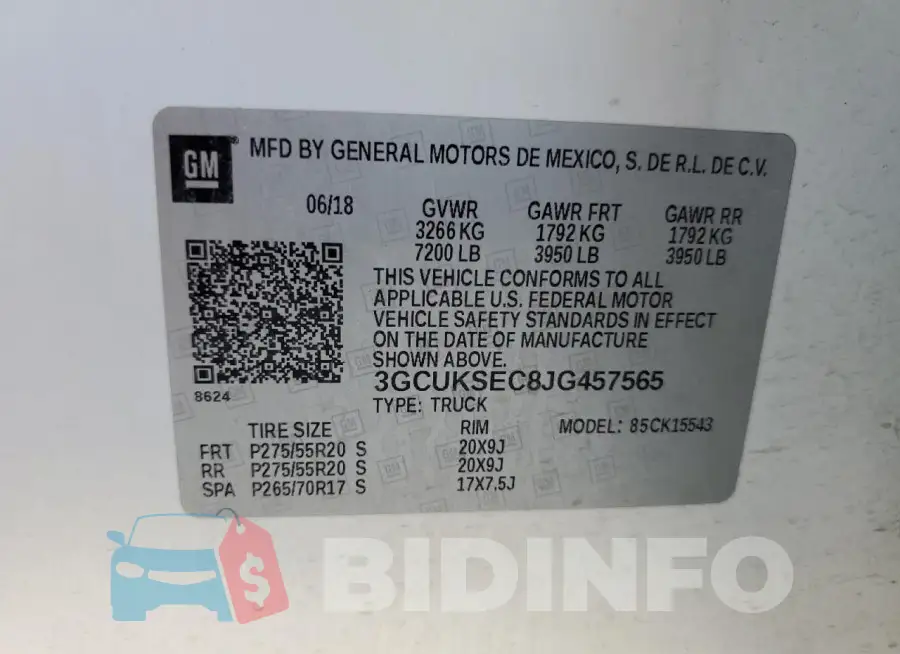 3GCUKSEC8JG457565 Photo# 12
