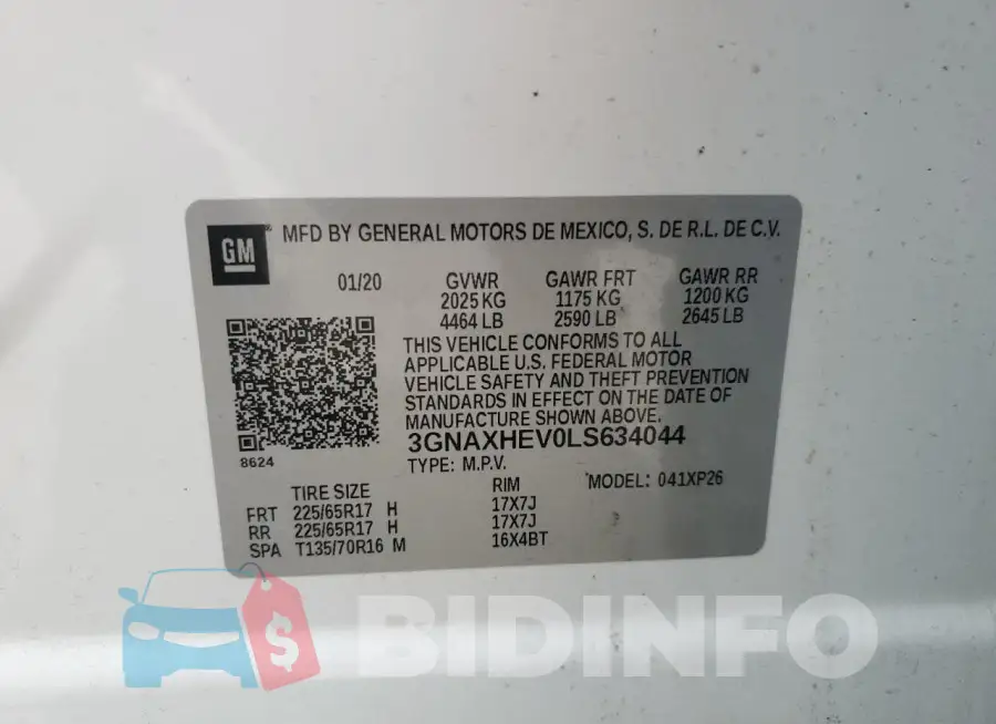 3GNAXHEV0LS634044 Photo# 13
