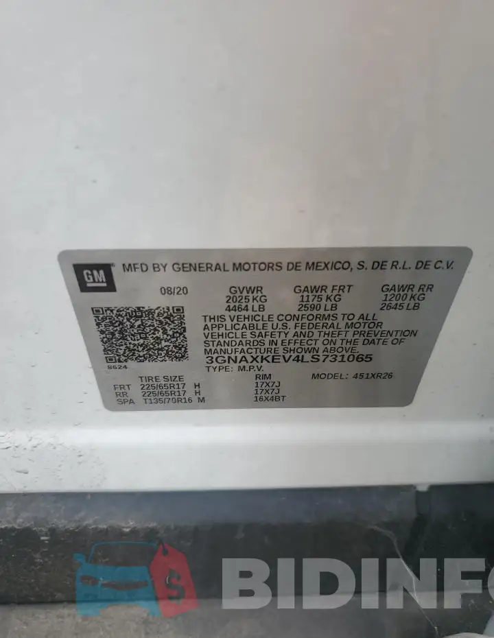 3GNAXKEV4LS731065 Photo# 13