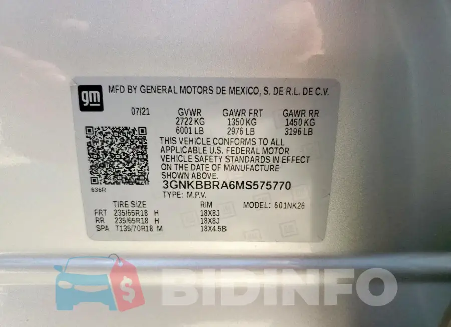 3GNKBBRA6MS575770 Photo# 12
