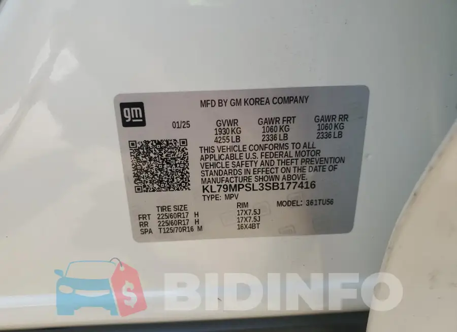 KL79MPSL3SB177416 Photo# 13