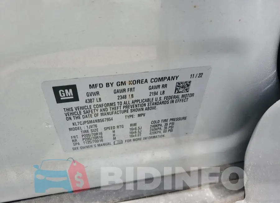 KL7CJPSM4NB567954 Photo# 13