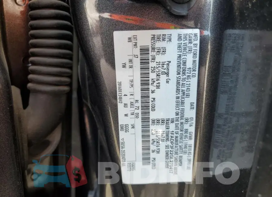 1FADP3F22GL270417 Photo# 13