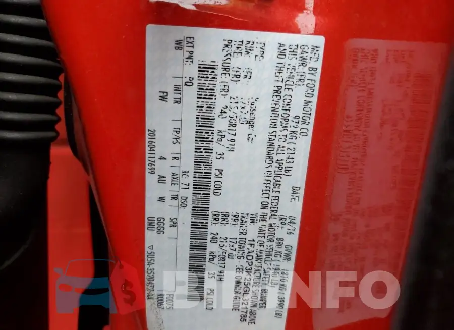 1FADP3K25GL321785 Photo# 12