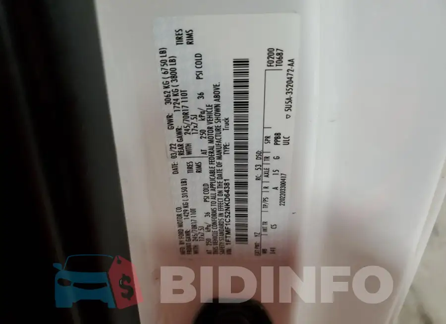 1FTMF1C52NKD64381 Photo# 12