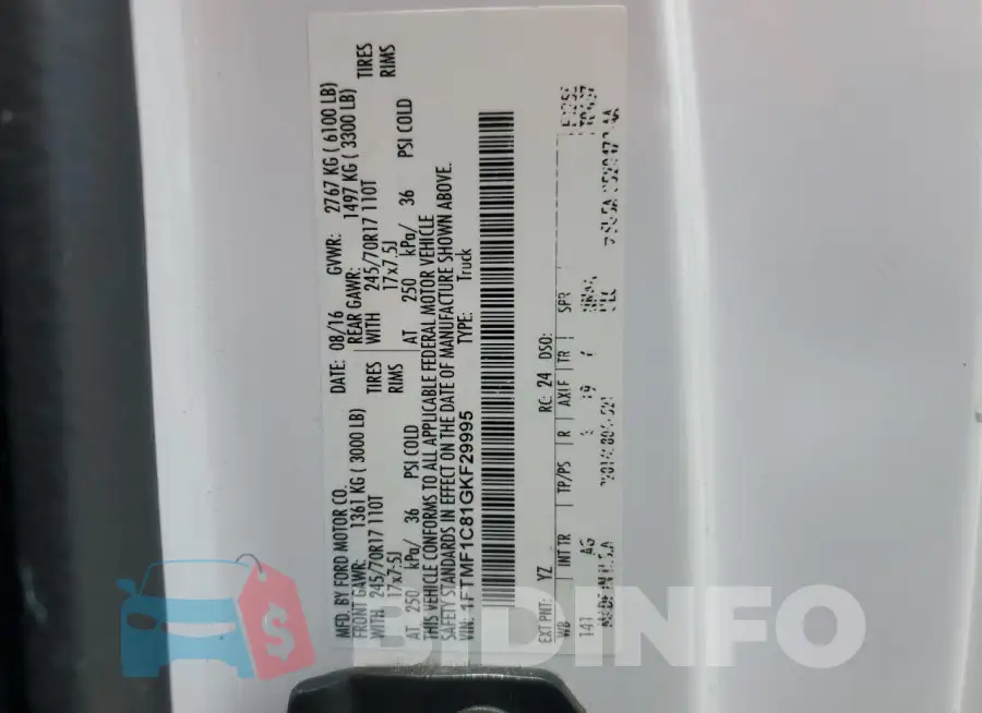 1FTMF1C81GKF29995 Photo# 12
